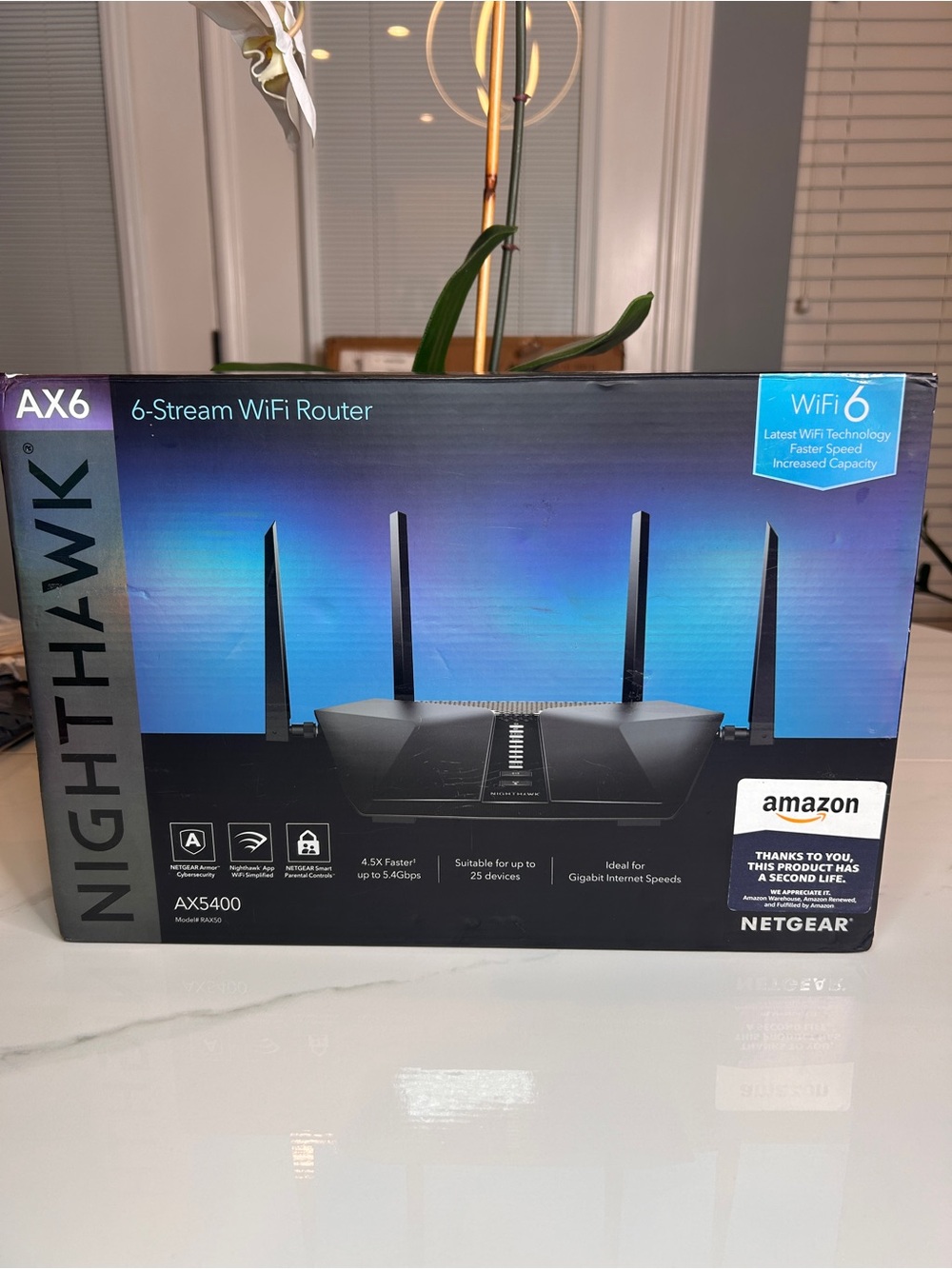 NETGEAR RAX50-100NAR Nighthawk 6-Stream AX5400 WiFi Router - Picture 3 of 15